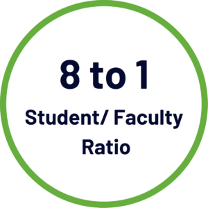 8 to 1 student to faculty rate